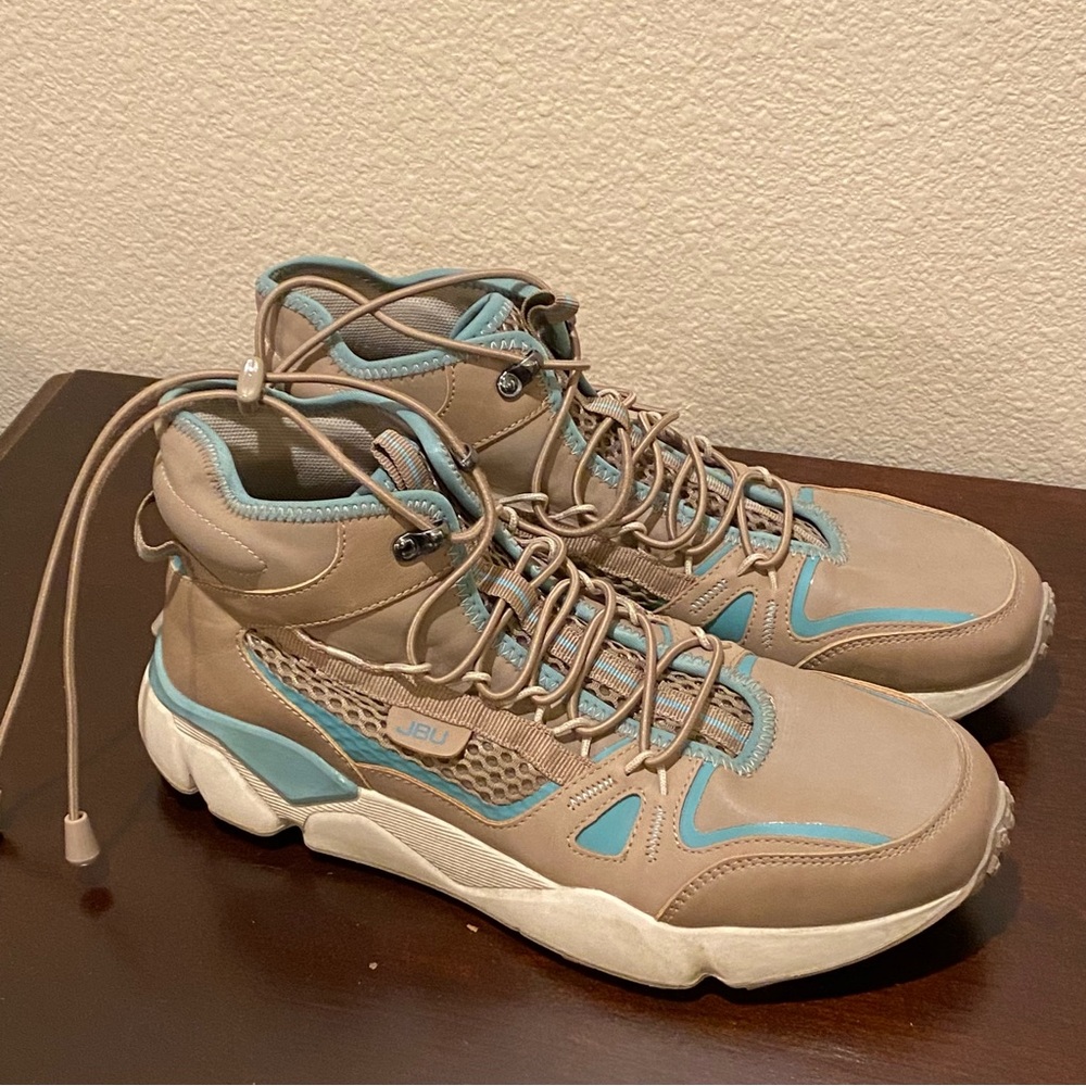 Jambu Gripper Mid-top water resistant hiking sneaker boot 8.5 Teal & Taupe